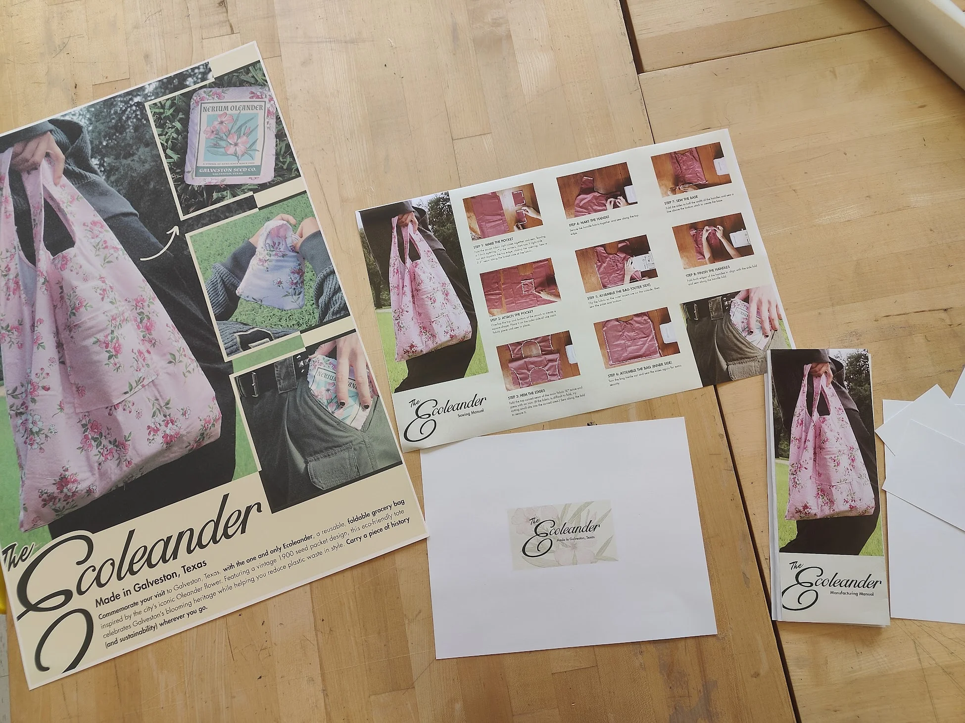 All printed materials laid out